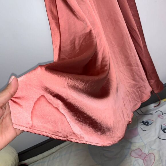 Women Nine West Flounce Maxi Dress size XL elegant soft sleek overlapping style - Picture 6 of 9